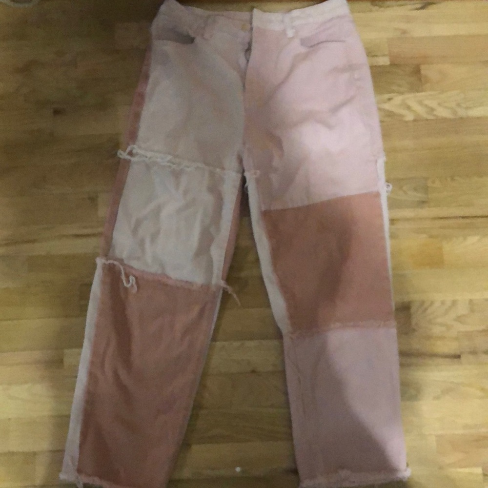 pink jeans
